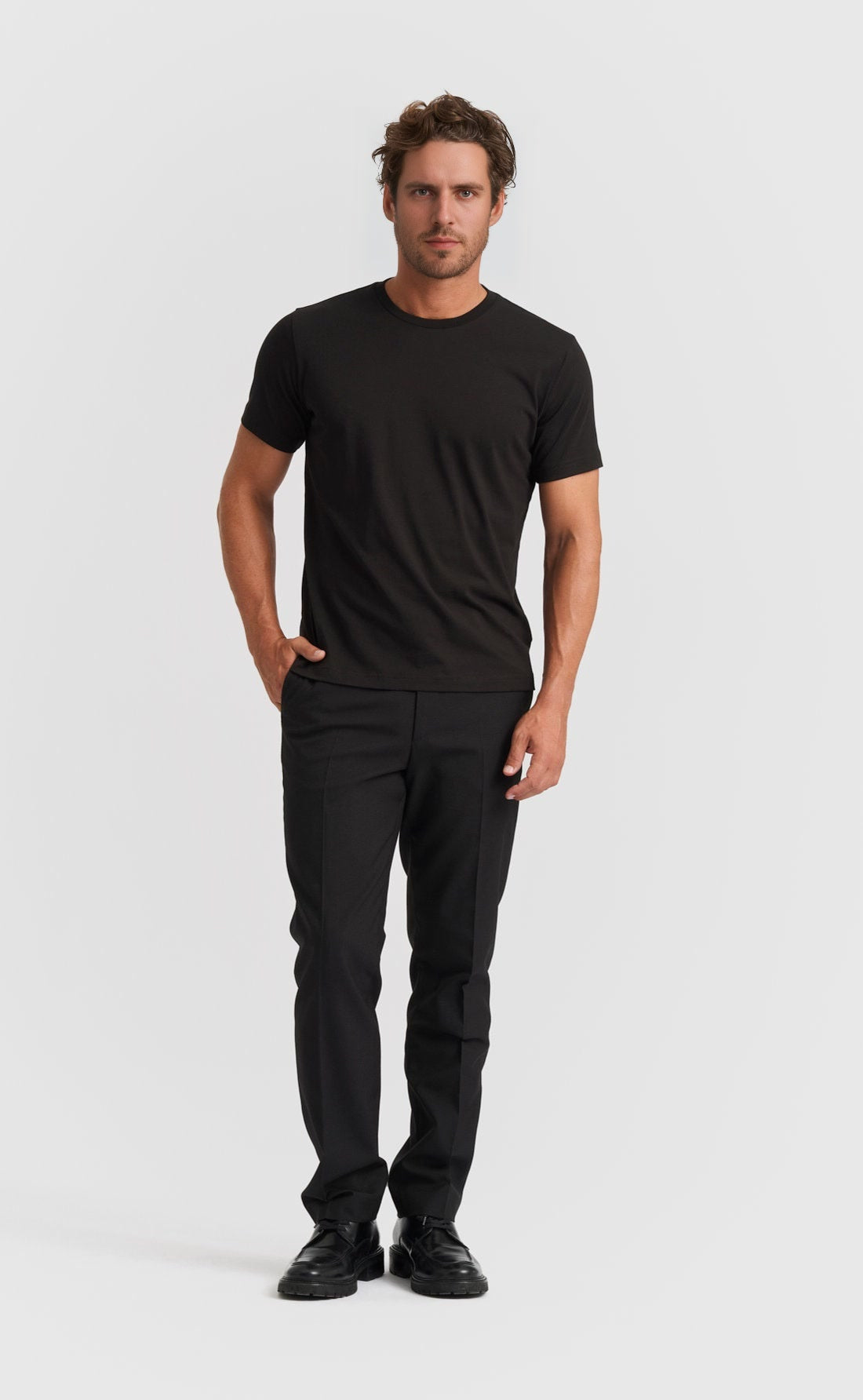 Black Round Neck T-Shirt